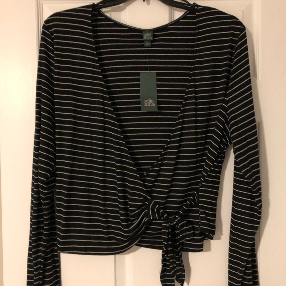 Striped tie top